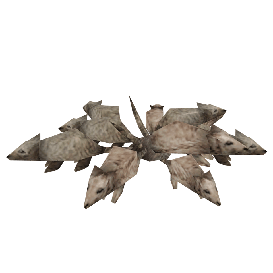 rat king low poly from video game Lunacid