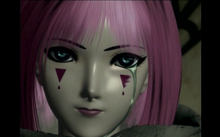 A pink-haired woman