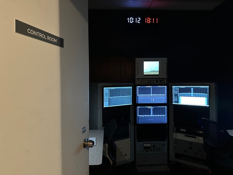Photograph of the tower control room at the CLUI Desert Research Station