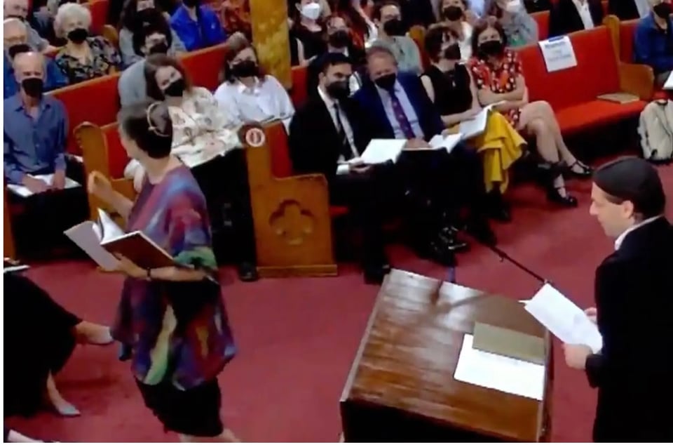 Mamdani with Brad Lander in Shul