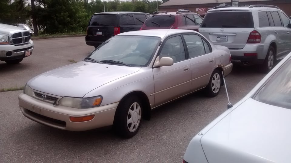 my very old car on the day that it finally died
