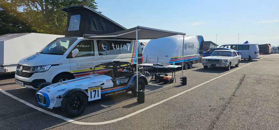 The Turn 7 paddock at Snetterton, during the AFRC race weekend of June 20th