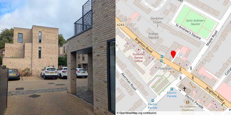 A picture and map of the mews