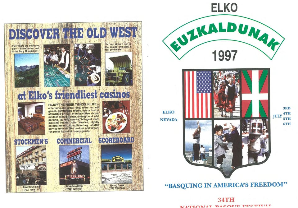 a screenshot of the flyer for the 34th Elko Basque Festival from 1997