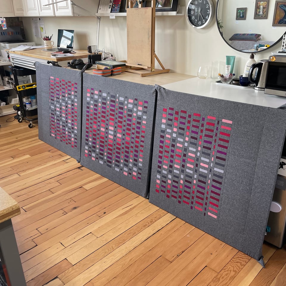textile artwork in progress