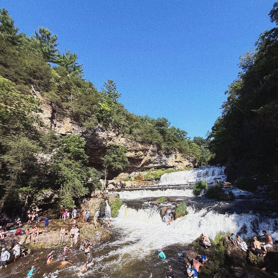 Willow River Falls in Wisconsin on recent beautiful day