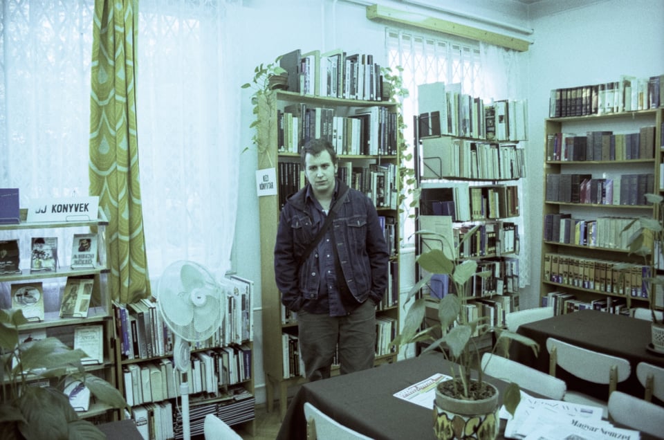 The author, beardless in Budapest