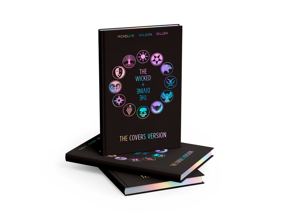 A mockup of the deluxe version of the book. Black with hologrpahic foil