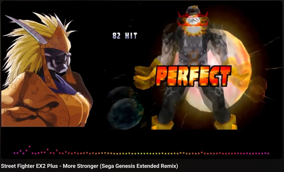 Screenshot of TheLegendOfRenegade's More Stronger Sega Genesis remix on YouTube