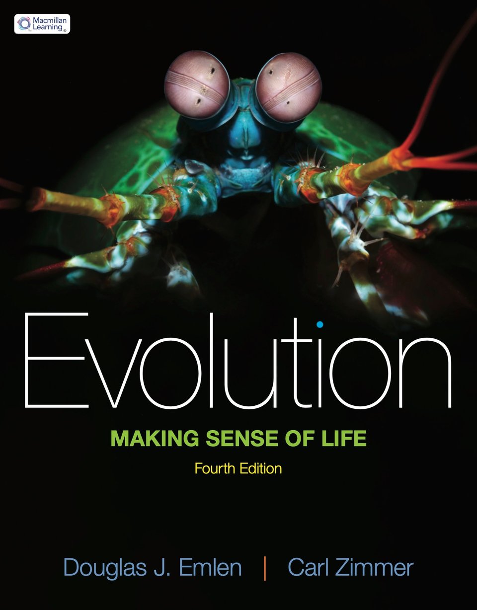 My textbook cover, with a picture of a mantis shrimp