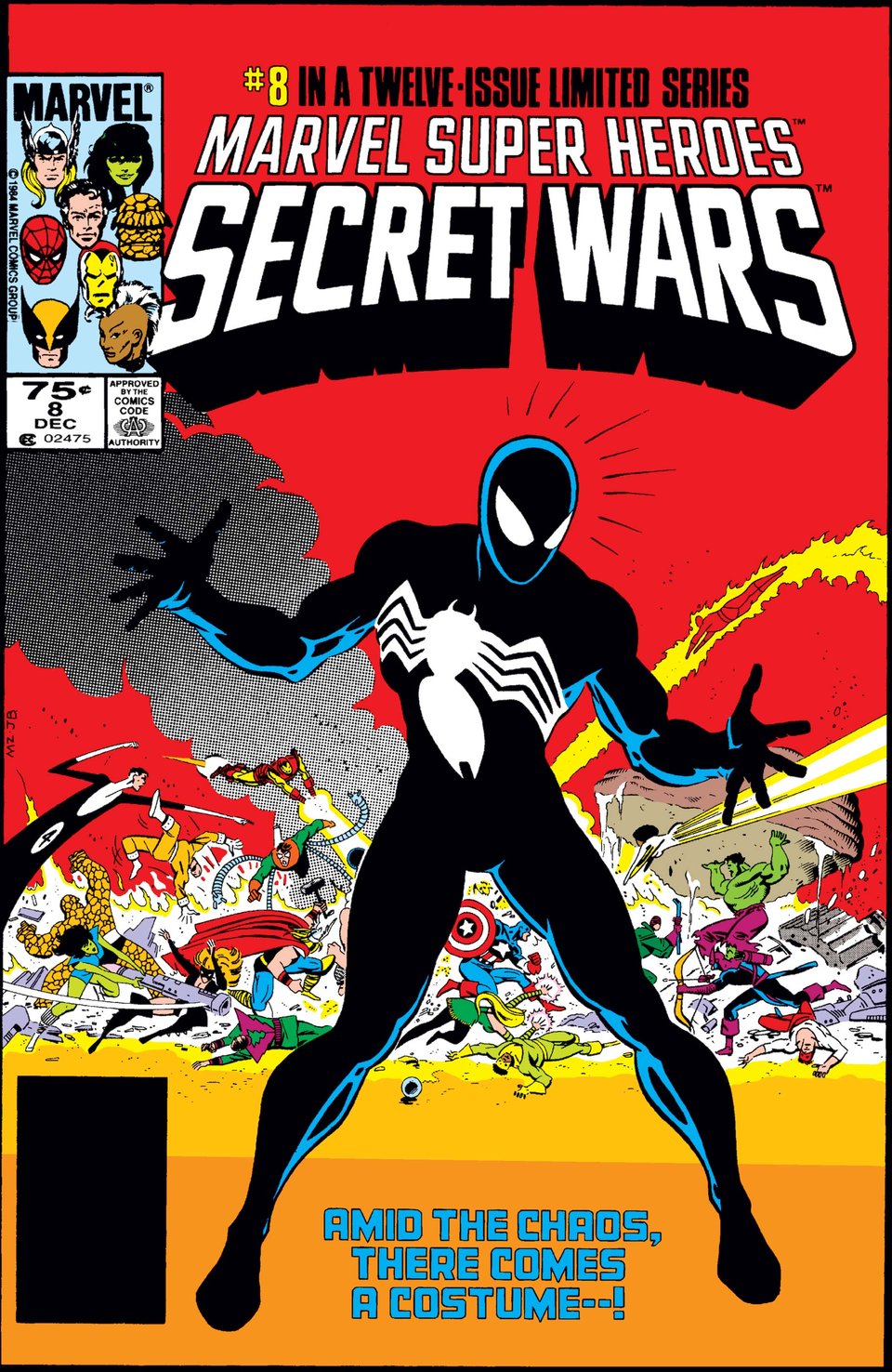 the cover to marvel super heroes secret wars #8