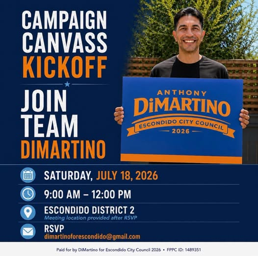 Join DiMartino Campaign Canvass Kickoff, July 18