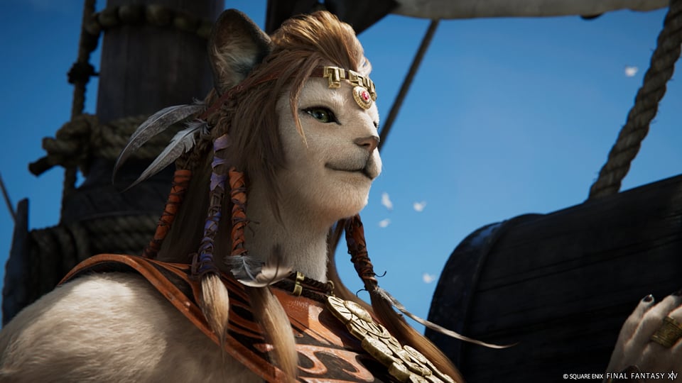 Wuk Lamat, the protagonist of Final Fantasy 14's newest expansion, Dawntrail.