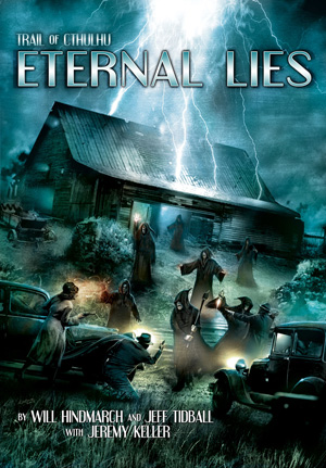 Cultists attack investigators as magical lightning explodes around them
