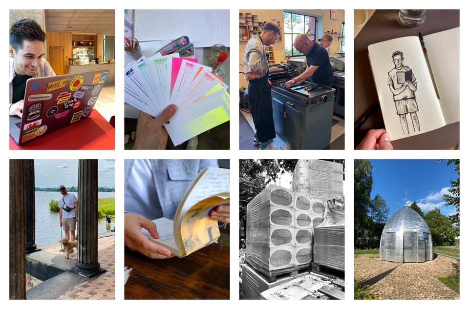 Fotos vom Juli: Drucken mit Erik Spiekermann, Harry, ein Tag in Brandenburg, Spreewald, Zeichnungen