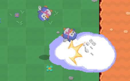 huge fireball hitting penguins