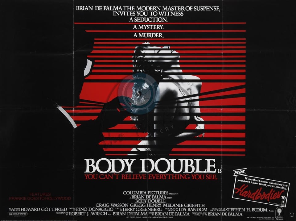 Quad poster for "Body Double."