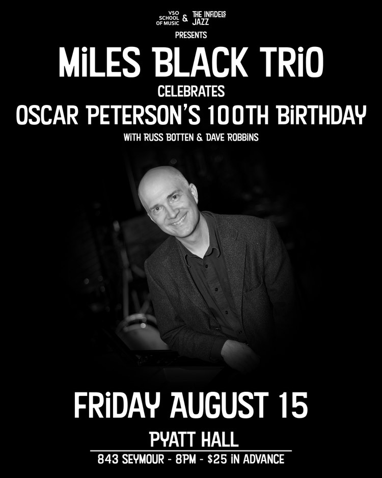 Miles Black celebrates Oscar Peterson