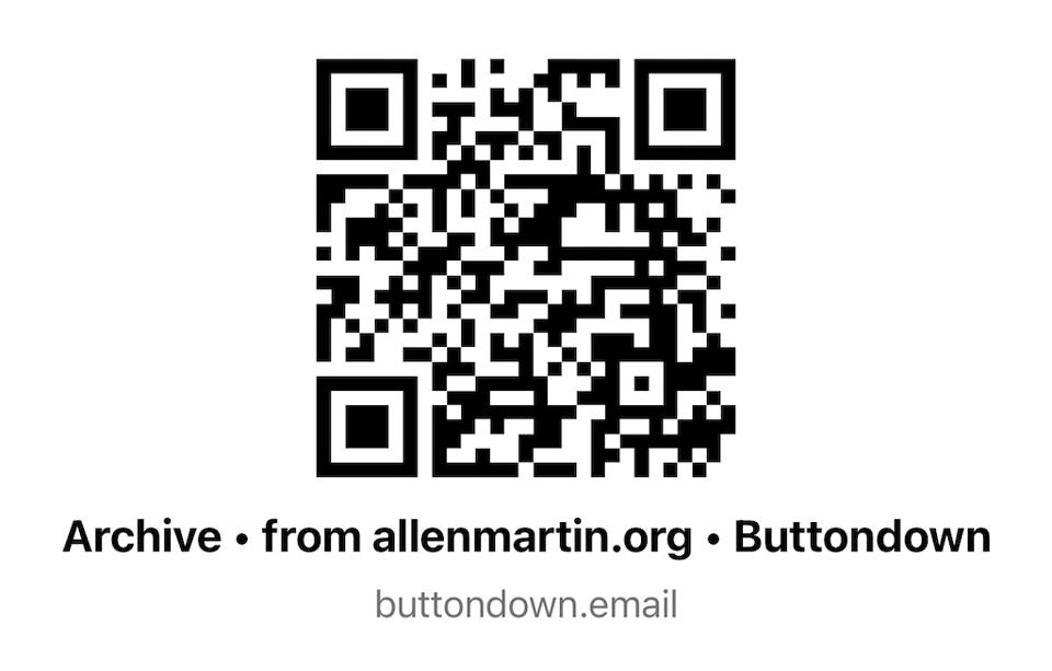 QR code to my newsletter archive