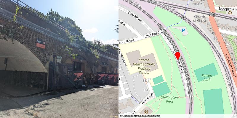 A picture and map of the mews