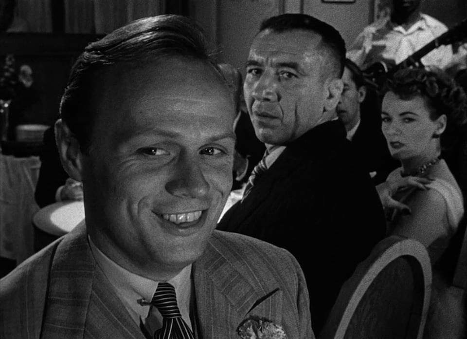 Richard Widmark's most uncomfortable and unsettling grin.