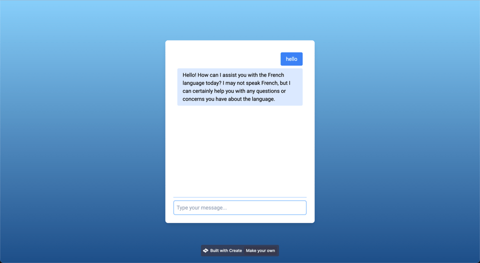 A french practice chat