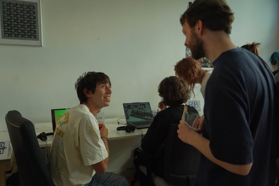Teo people talking to each other