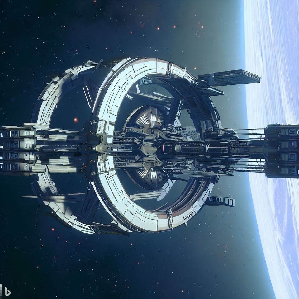 Space station image generated by DALL-E
