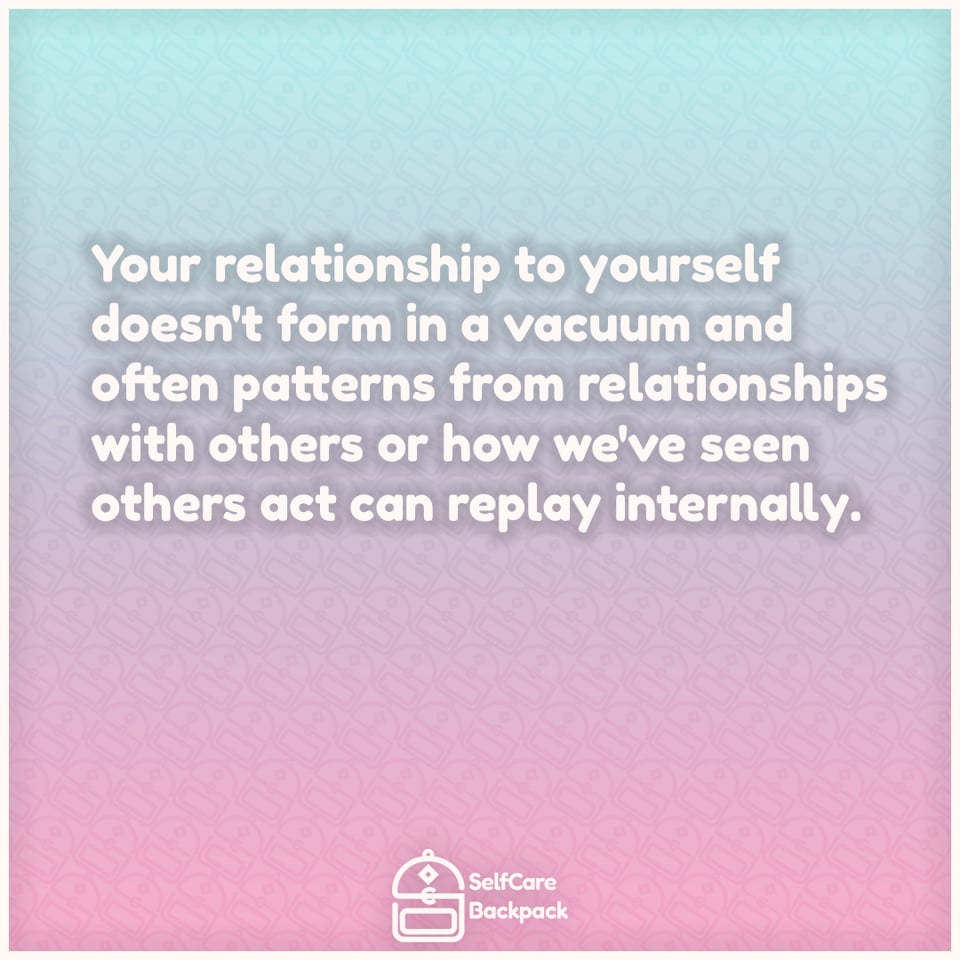 Accepting care from yourself