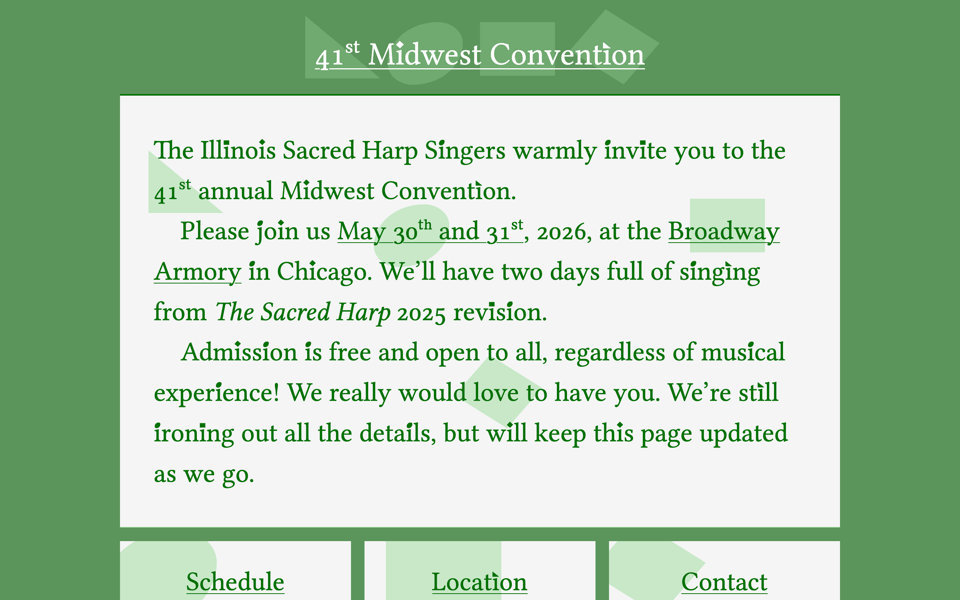 a screenshot of the midwest convention website