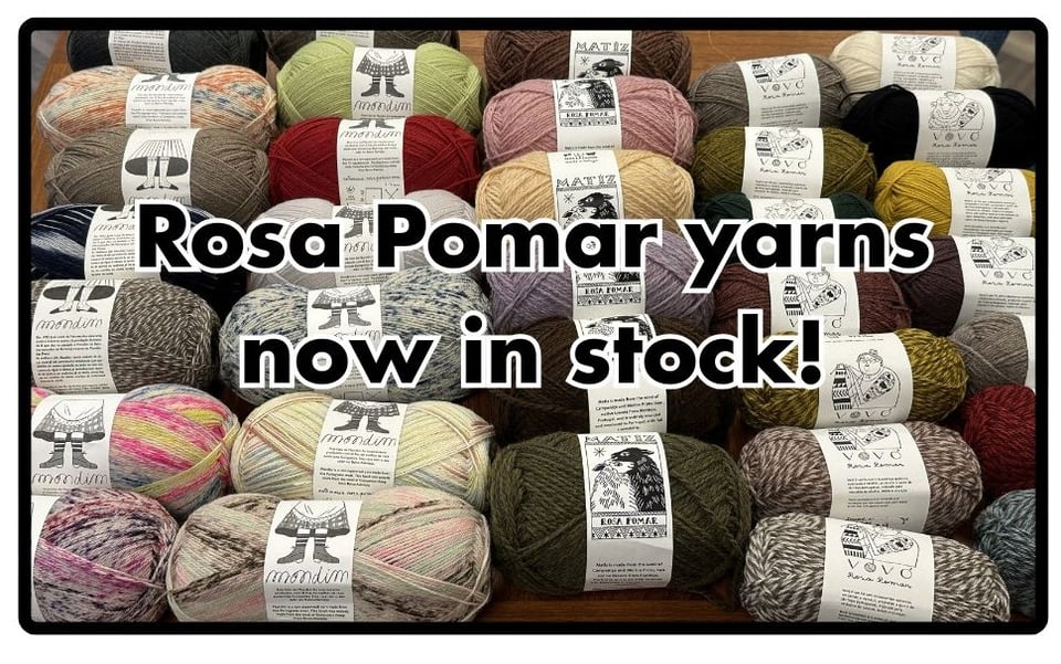 Rosa pomar yarns now in stock!