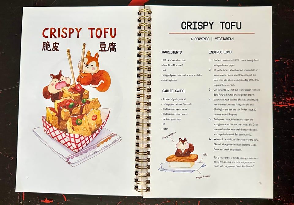 a spread from My Lovely Cookbook volume 1