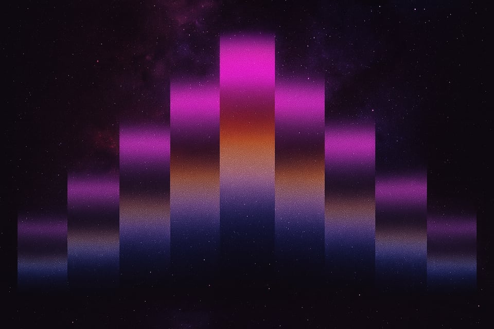 Decorative image showing cosmic speed bars escalating into space