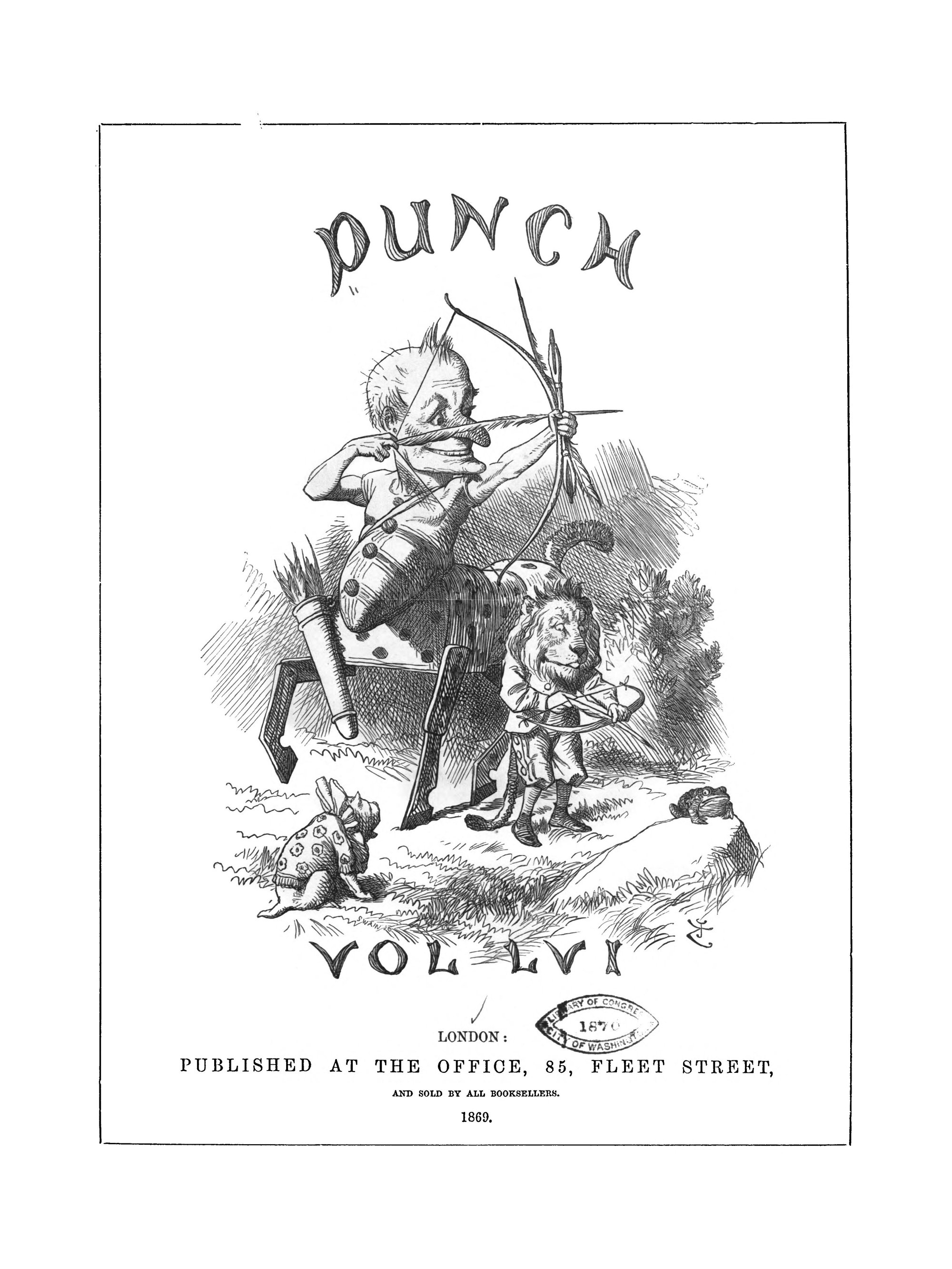 V. 1-302 (no. 1-7923), issue 21-157 ; July 17, 1841-May 28/June 11, 2002. Editors: 1841-70, M. Lemon (with H. Mayhew, 1841- ); 1870-74, S. Brooks; 1874-80, T. Taylor; 1880-1906, F.C. Burnand; 1906-<27