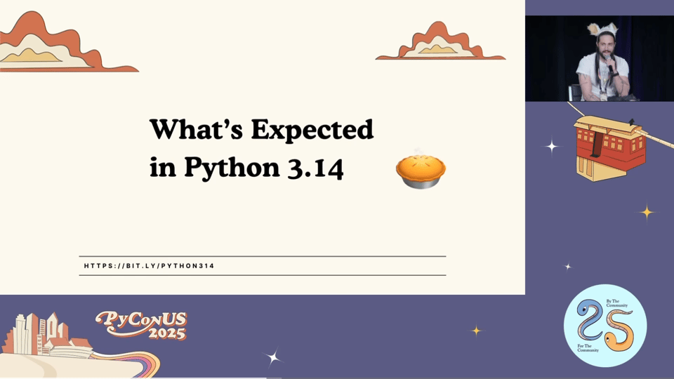 A cheerful llama telling us about what’s expected in Python 3.14.
