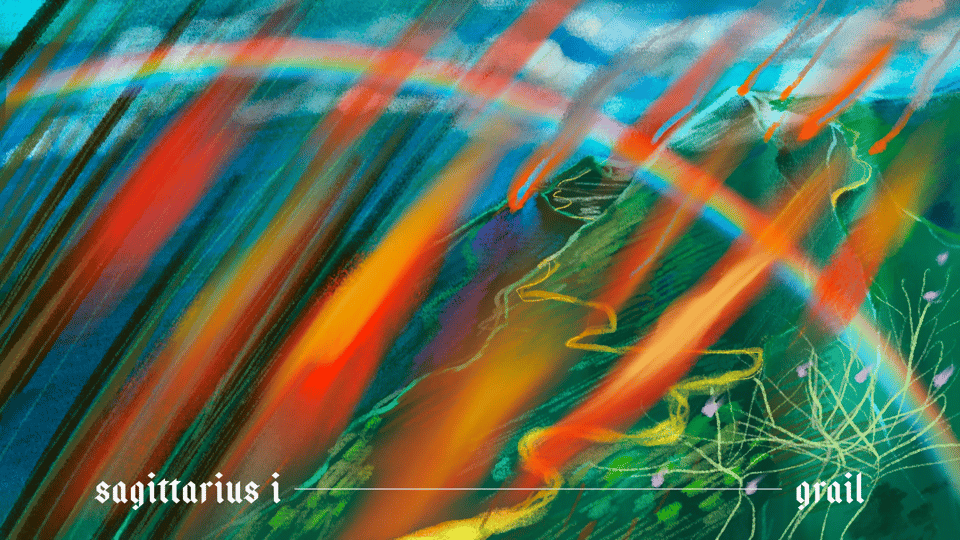 rainbow wildfires in adventure landscape