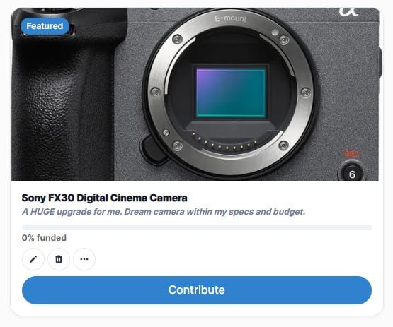 Screenshot of Throne campaign for Sony FX30 digital cinema camera.