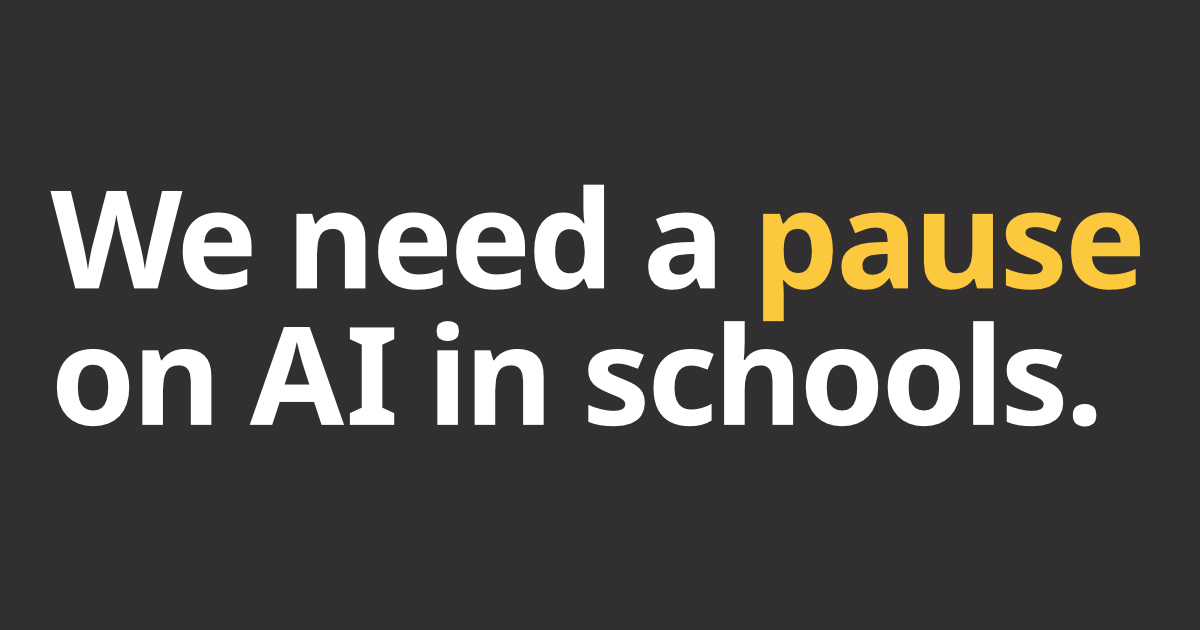 We Need a Pause on AI
