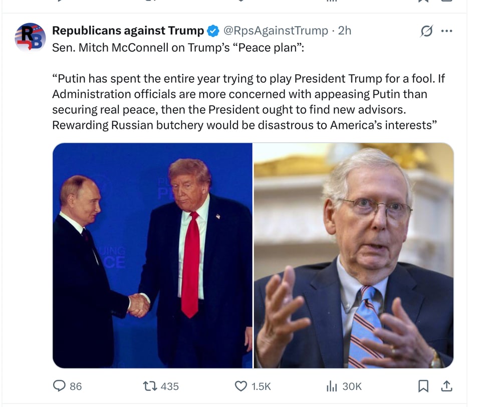 McConnell spoke against Trump’s plan.