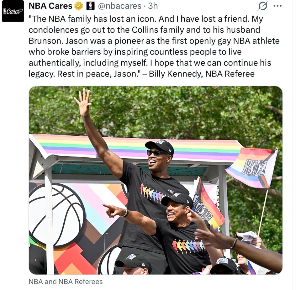 The NBA salutes Jason Collins