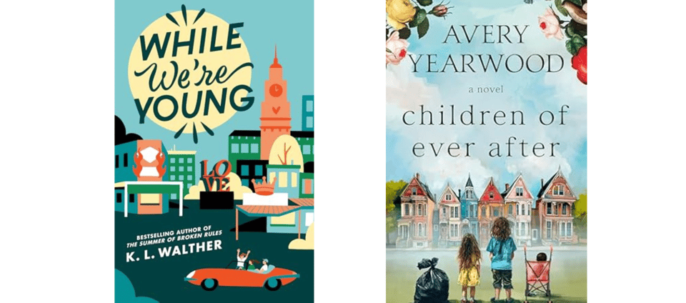 book covers of While We're Young and Children of Ever After