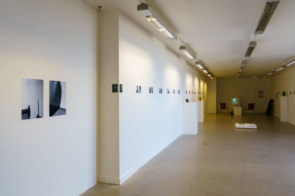 Gallery with walls full of work