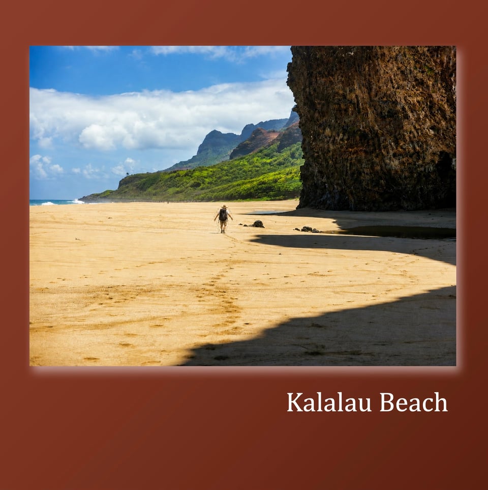 kalalau beach after the 11 mile hike