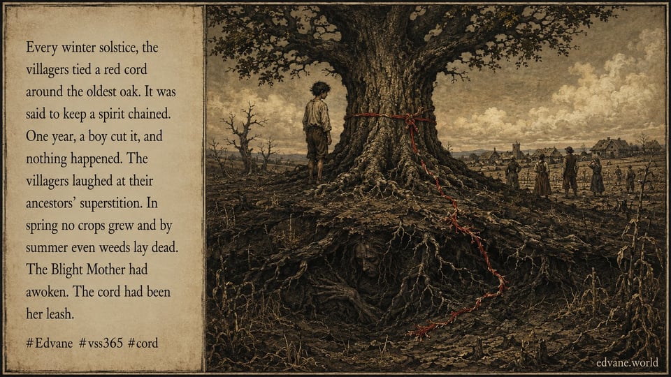 VSS365 cord prompt micro-fiction by Edvane