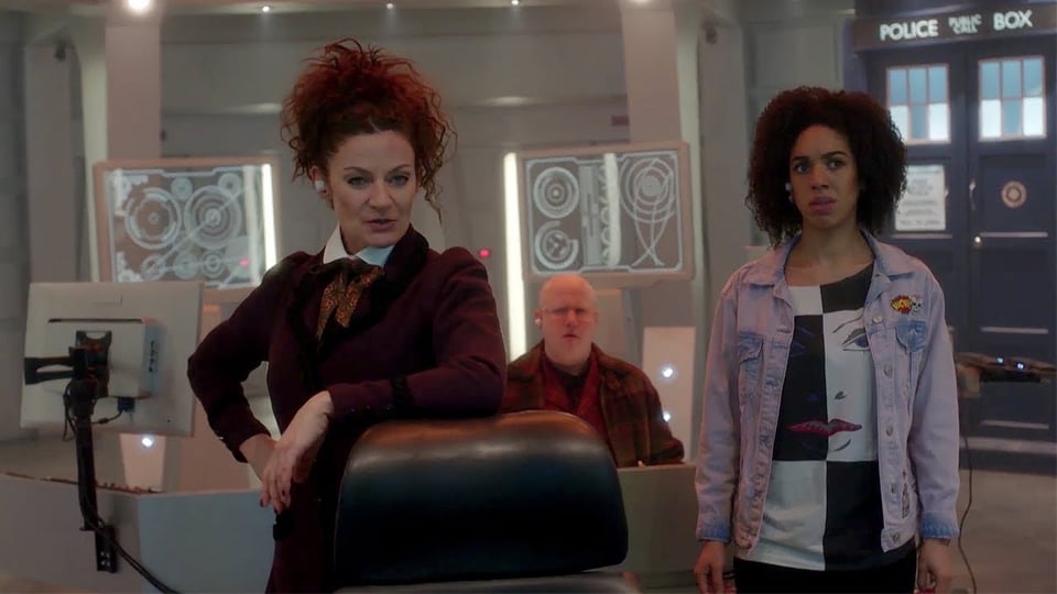 Missy, Nardole, and Bill