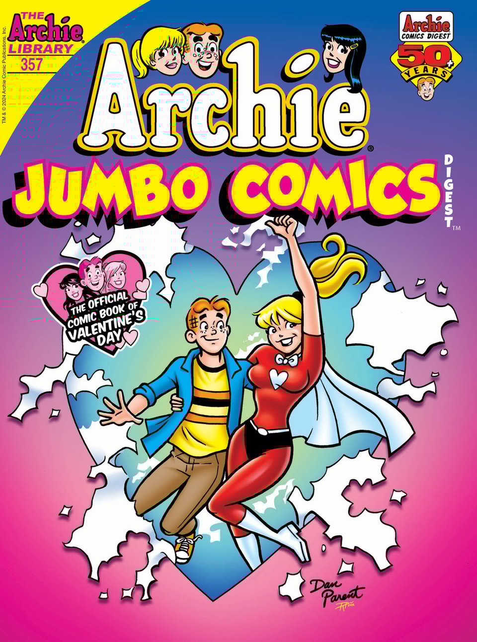 the cover to archie jumbo comics digest #357