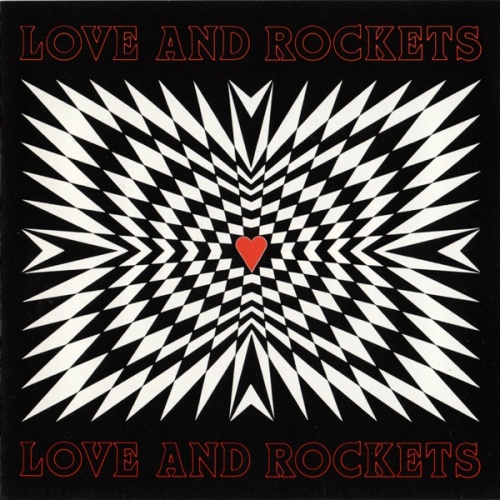 This one is hard for me to describe. Imagine a chessboard, only warp it so that the squares are more like diamonds, pointing towards the center. Four of the black squares, in the "north," "south," "east" and "west" positions have been warmped into arrows, also pointing towards the center. In the center is a red heart. It's a little more intricate than that but that's the best I can do.