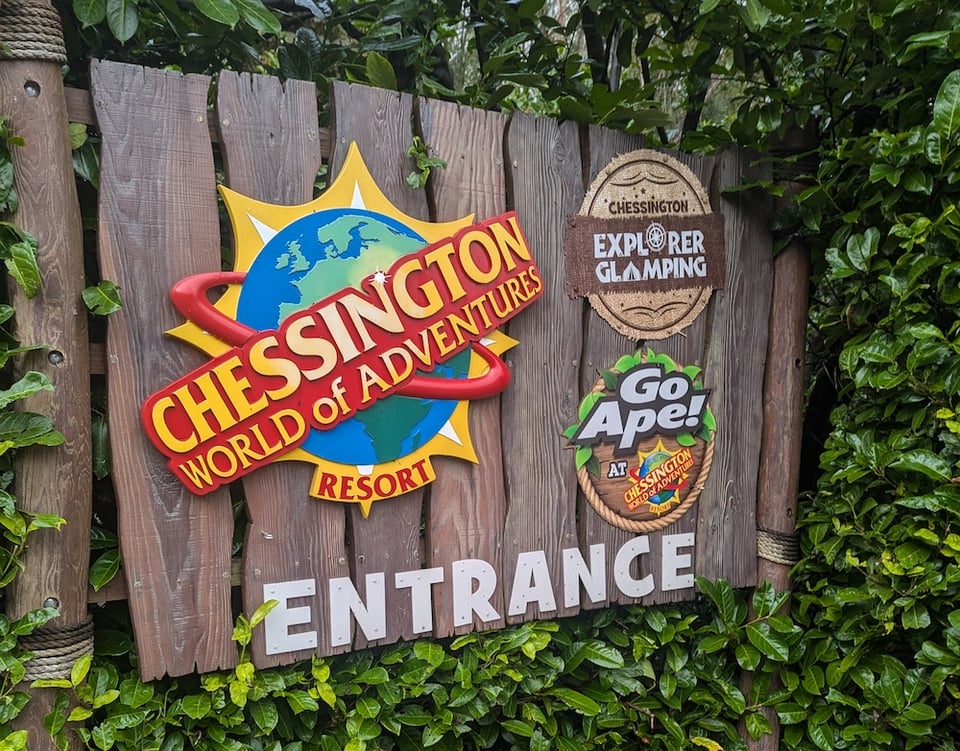 A sign outside Chessington World of Adventures