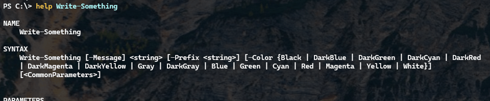 ConsoleColor parameter vales