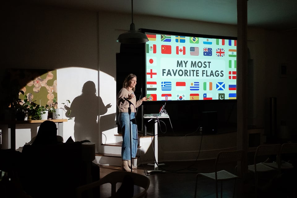 Emily allegedly presenting.